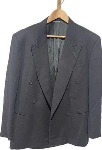 Pal Zileri Angora Wool Cashmere Blend Black Jacket Blazer Mens 52 R Italy - Picture 1 of 8
