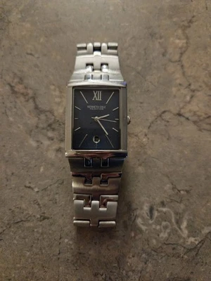 Kenneth Cole Blue Dial Tank Integrated Bracelet Watch Men's 28x35mm - Image 1 of 4