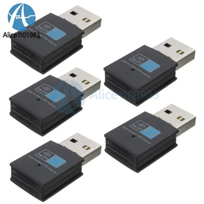 5pcs 300Mbps Wireless USB Wi-fi Wlan Adapter 802.11 b/g/n Network LAN Dongle - Image 1 of 4