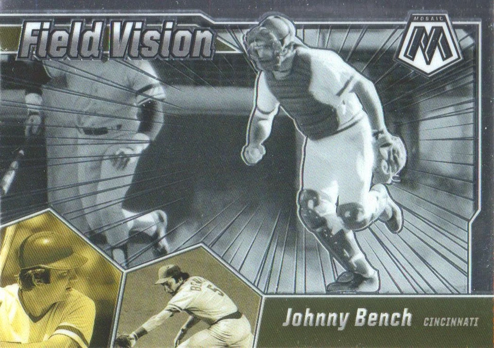 Panini Mosaic Field Vision #8 2021 Johnny Bench - BB Foto 1 de 1