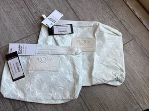 Aloha Collection x Hawaiian Airlines Mid & small TAHOE WHITE Pouches- NWT - Picture 1 of 1