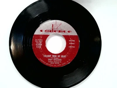 Andy Williams - Directement De Mon Cœur Disque 7" 45 RPM Cadence Pop - Photo 1/2