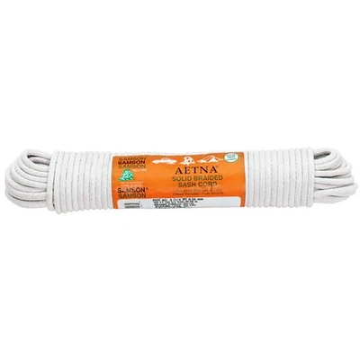 ORS NASCO Samson Rope 002016001060 Solid Braided Sash Cord 100ft Sz8 Str 800lbs
