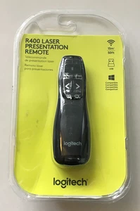 Logitech R400 Laser Presentation Remote Clicker Laser Pointer (Case Scuffs) - Picture 1 of 8