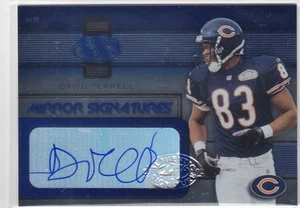 2002 David Terrell Leaf Certified Mirror BLUE AUTO 25.01.25 - #28 Chicago Bears - Bild 1 von 2