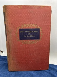 Vintage 1949 Best Loved Poems by Best Loved Poets - Hardcover Book Red & Blue - Picture 1 of 19