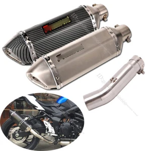 For Suzuki GSR750 BK750 Exhaust Pipe Motorcycle Mid 51mm Muffler with DB Killer - Picture 1 of 11
