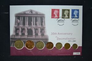 GB 2001 30th Anniversary of decimilisation coin cover.