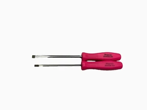 Snap On Tools USA NEW PINK 3/16" & 1/8" Mini Screwdriver Set SDD306AP SDD304AP - Picture 1 of 9