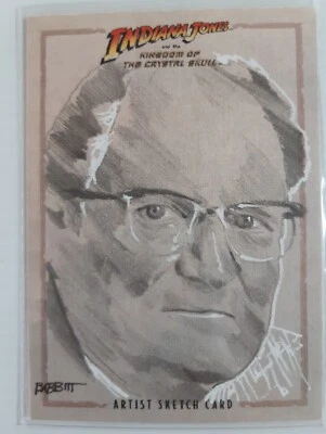 INDIANA JONES Kingdom Of The Crystal Skulls. Artist Sketch Card. 1 Of 1. Rare. - Image 1 of 2