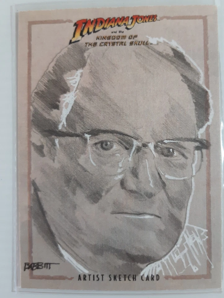 INDIANA JONES Kingdom Of The Crystal Skulls. Artist Sketch Card. 1 Of 1. Rare. - Image 1 of 2