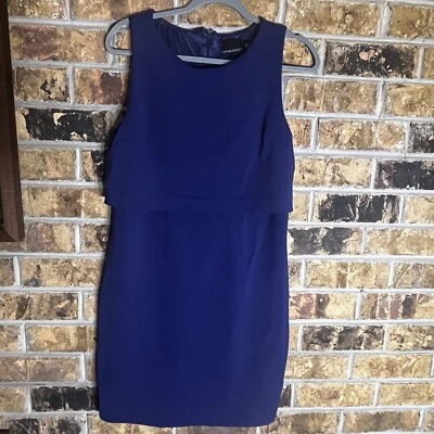 Vestido azul elástico Cynthia Rowley para mujer talla 6 sin mangas hasta la rodilla Foto 1 de 4
