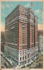 VINTAGE POSTCARD HOTEL McALPIN & STREET SCENE HORSES BUGGIES NEW YORK c. 1920