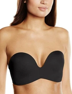 Wonderbra Women's Ultimate Strapless Push-Up Bra Padded Black 38DD BNWT - Picture 1 of 12