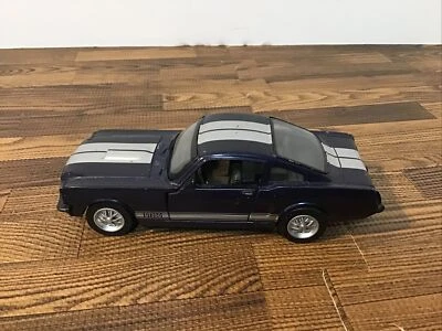 1966 FORD SHELBY GT350 DARK BLUE DIECAST CAR 1/32 SCALE PULLBACK CAR LOOSE - Image 1 of 4