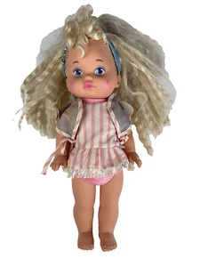 Vintage Wee Lil Miss Make-up Dress Up 13" Puppe Mattel 1988 Farbwechsel Haare Kleidung - Bild 1 von 8