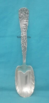 Vid Tiffany, vid de uva, cuchara de conservación/servir esterlina, mono excelente. Foto 1 de 4