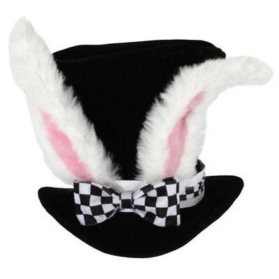 1PCS Alice White Rabbit Top Hat Adult Costume Ears Bunny Mad Hatter NEW - image 1 of 4