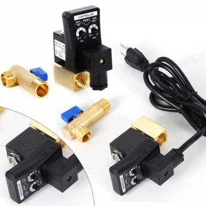 Electronic Timed Drain Valve 2 way Air Compressor Gas Tank AC 110V 1/2'' US BEST - Picture 1 of 41