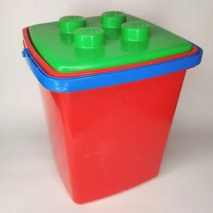 Vintage Lego Tub Bucket Storage Container With Lid 1989 *Empty No Bricks* - Picture 1 of 6