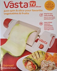Vasta Vegetable and Fruit Sheet Slicer with Fettuccine Blade As Seen on TV - Picture 1 of 13