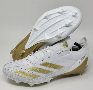 Adidas Adizero Electric Men's Size 8.5 White Gold Football Cleats IE4381 New - Picture 1 of 12