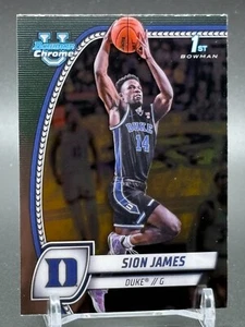 2024-25 1st Bowman Chrome U University #63 SION JAMES Duke - Imagen 1 de 2