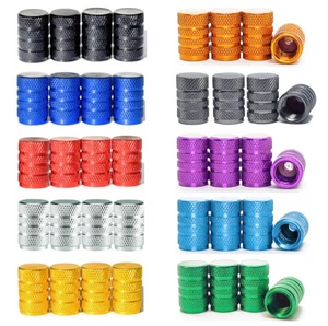 Barrel Aluminum Tire Valve Caps - Set of Four - Universal, Fits on all Vehicles - Picture 1 of 19