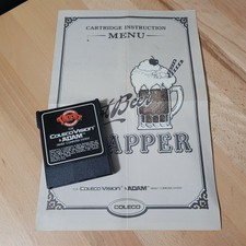 Colecovision Root Beer Tapper Video Game w/ Poster/Menu   Tested and Working.