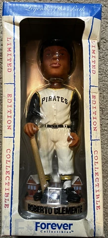9” ROBERTO CLEMENTE Pittsburgh Pirates MLB Cooperstown Nodder Bobblehead NIB Mib Cover