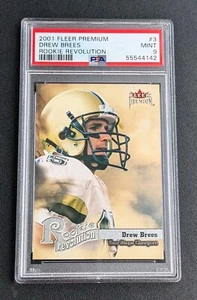 2001 Fleer Premium Drew Brees #3 Rookie Revolution PSA 9 MINT New Orleans Saints - Bild 1 von 2