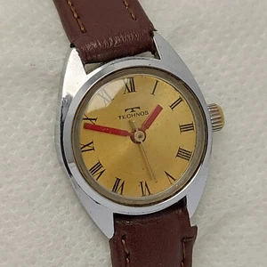 Technos 377 Roman Dial Cal.5100 Manual Winding Vintage Women’s Watch - Picture 1 of 9