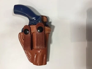 Leather IWB Holster S&W J Frame 2” Revolver, RUGER SP101 2” barrel (# 7300 BRN) - Picture 1 of 6