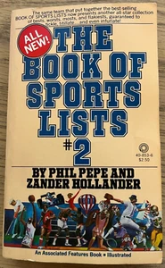 The Book of Sports Lists #2 By Phil Pepe - Softcover Illustrated All-Stars - Foto 1 di 6