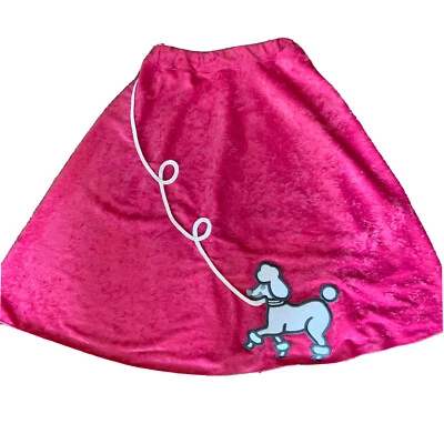 Falda de caniche hecha a mano rosa oscuro tela texturizada caniche blanco dulce Foto 1 de 4