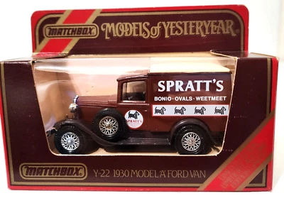 Matchbox Models of Yesteryear Y-22 1930 Model A Ford Van Spratt's (Vintage New) - Image 1 of 3