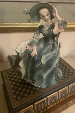 Vintage Lenwile Ardalt Hand Painted Porcelain Figurine Lady 8”
