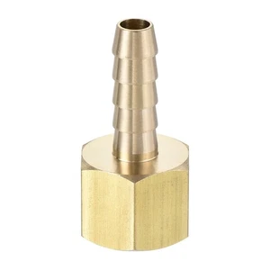 Brass Barb Hose Fitting Connector Adapter 1/4 Barbed x 1/4NPT Female Pipe - Picture 1 of 5