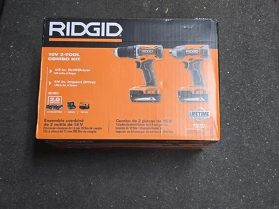 🛠️ RIDGID 18V Cordless 2-Tool Combo Kit w/ Drill/Driver & Impact Driver R92721 - Image 1 of 4