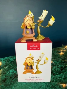 Hallmark Disney Bella y Bestia Edición Limitada Adorno Lumiere & Cogsworth 2023 - Imagen 1 de 20