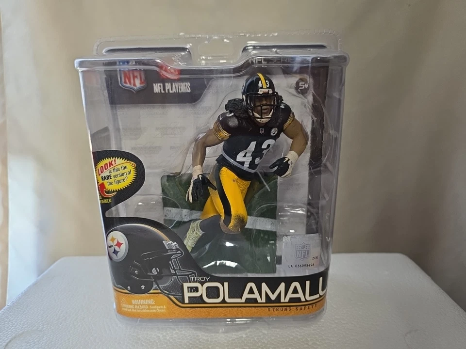 NFL Series 29 Pittsburgh Steelers Troy Polamalu 6in Action Figure McFarlane Toys