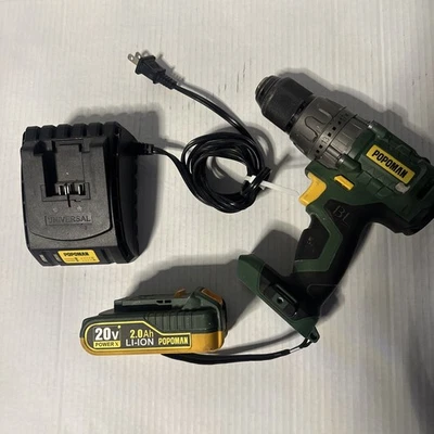 POPOMAN 20V Drill Combo Kit,59 Min Fast Charging, And  2.0Ah Batterie - Tested - Image 1 of 4