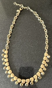 Vtg J. Crew Gold Tone Dangling Accent Statement Necklace 21" in Excellent Cond. - Picture 1 of 5