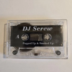 DJ Screw "Popped Up & Smoked Up" Clear Cassette Mix Tape Lil Keke Hawk - Picture 1 of 5