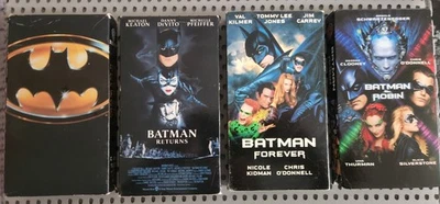 Batman VHS Lot: Batman, Batman Returns, Batman Forever, Batman and Robin - Image 1 of 2