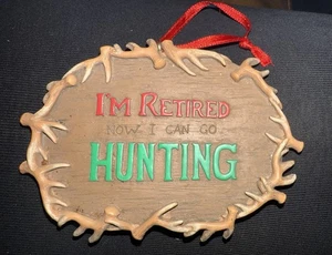 Mehrfarbiger Weihnachtsschmuck aus Harz mit Jagdmotiv für pensionierten Vater/Großvater - Bild 1 von 1