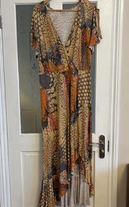 Pretty Ladies Summer Floaty Animal Print Maxi Dress by Buffalo Size 16/18 - Picture 1 of 9