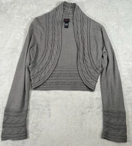 Torrid Sweater Womens 2 Gray Cable Knit Open Front Shrug Bolero Plus Size - Picture 1 of 7