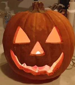 Vintage 1993 Trendmasters Jack-O-Lantern Light Up Foam Halloween Pumpkin - Bild 1 von 9