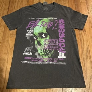 Camiseta Rucking Fotten Evil Dead 2 Gris Desteñida Negra Para Hombre M Rara Horror Gore - Imagen 1 de 5
